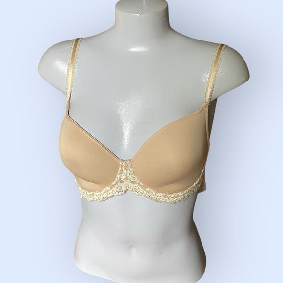 Wacoal Embrace Lace Bra Underwire Sand Beige Woman’s 30DD 853191 New NWT - Picture 2 of 11